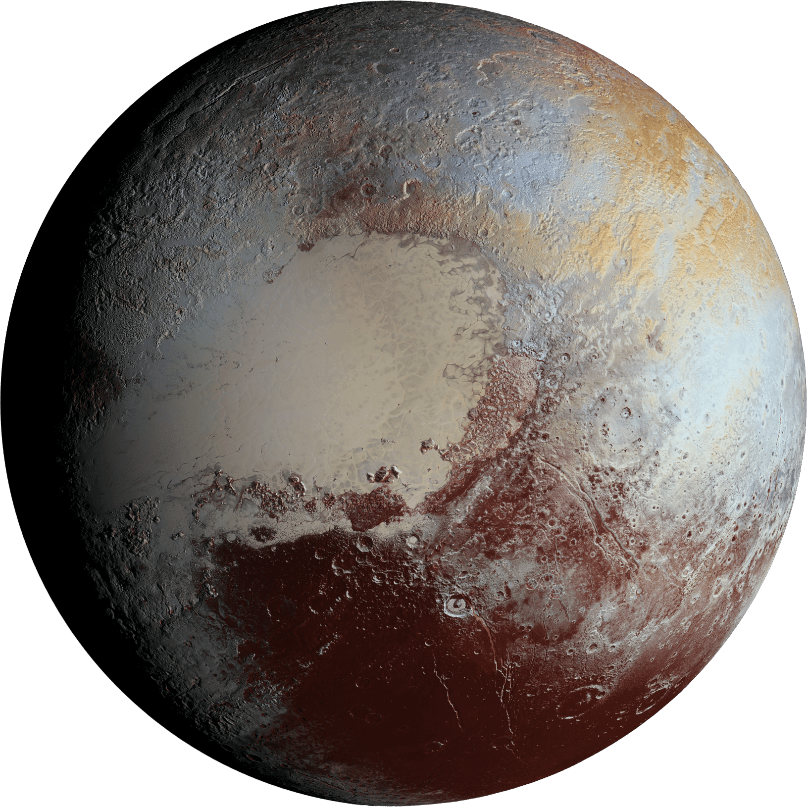 The dwarf planet Pluto.